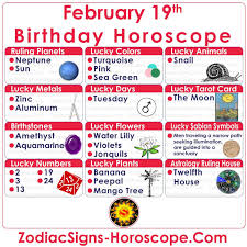 February 19 Zodiac Lucky Numbers Days Colors Animals Tarot Card And More Birthday Personality March 11 Zodiac Birthday Horoscope