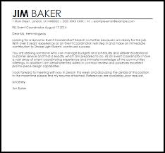 Event Coordinator Cover Letter Sample Cover Letter Templates Examples