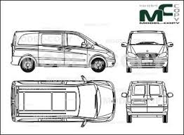 Mercedes Benz Vito Mixto Compact Version One Sliding Door Rear Double Doors 2003 Blueprints Ai Cdr Mercedes Benz Vito Mercedes Benz Viano Blueprints