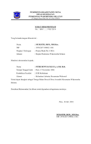 Struktur pembuatan surat & jika ingin custom. Contoh Surat Rekomendasi Kerja Contoh Surat