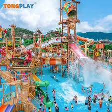 Custom Design Water Park Equipment Fiberglass Big Slides Swimming Pools  Water Games