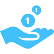 Caribbean blue cash receiving icon - Free caribbean blue coins icons