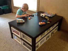 Lego Table 30 Table From Ikea Screwed In Bins From Dollar General Ad Lego Tisch Von Ikea Lego Zimmer Ikea