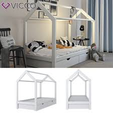 Vicco Vvicco Kinderbett Hausbett Weiss 90x200 Cm Schubladen Bett Holz Kinderhaus Sparen Online Kaufen Gunsti Kinderbett Haus Bett Kinderzimmer Kinder Bett