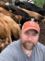 New milk parlor at dairy farm