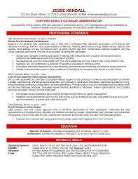 Oracle Database Administrator Resume