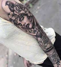 You found it!there's no particular meaning behind tattoo sleeves, they are just awesome and demand a huge amount of creativity to make one that stands out from the rest. Female Face Floral Crown Birds Tattoo Sleeve Ideas For Men White Top Black Pants Tattoo Sleeve Men Best Sleeve Tattoos Tattoos For Guys