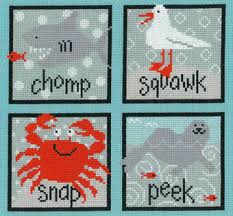 Cross stitch and embroidery patterns to download come in a range of beautiful styles. Imaginating Sea Creatures Squares Cross Stitch Pattern 123stitch