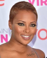 I'm thinking about doing this look for halloween (excluding the hair). Pin By Gregory Pulliam On Make Up Eva Marcille Short Hair Styles African American Hair Beauty