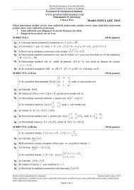 Rezolvarea completa pas cu pas a exercitiilor de la simularea examenului de bacalaureat 2019 clasa a xi a tehnologic (matematica) subiectul 1#. Mate Tehnologic Modele Edu Rezolvate Simulare Bac 2019 Matematica Clasele A 12 A Si A 11 A Jitaruionelblog Pregatire Bac Si Evaluarea Nationala 2021 La Matematica Si Alte Materii Materiale Lectii Formule Exercitii Rezolvate