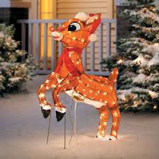 Rudolph Appears To Be Taking Off Into Flight In This Christmas Decorati Outdoor Christmas Reindeer Christmas Reindeer Decorations Outdoor Christmas Decorations