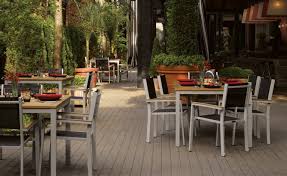 Great Example Of Outdoor Seating Using Furniture Similar To Bfm Seating Delray Aluminum Outdoor R Commercial Outdoor Furniture Outdoor Restaurant Oxford Garden