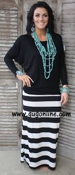 Black And White Striped Maxi Skirt Plus Size Line By Line Striped Maxi Skirt In Black And White Now In Plus Size Www Gugonline Com 19 95 22 95 Fashion Cute Fashion Maxi Skirt Outfits