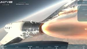 A mural of blue origin founder jeff bezos adorns the side of a building in van horn, texas, over the weekend. Richard Branson S Virgin Galactic Test Flight Reaches Space Elon Musk Jeff Bezos React