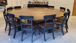 12 14 16 Seater 110 Circular Round Table Blackened Oak Stained Chunky Pine Top Painted Legs 12 Chair Option Round Dining Room Large Dining Room Table Large Round Dining Table
