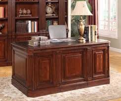 Wellington Double Pedestal Executive Desk In Vintage Brown Mahogany Finish By Parker House Wel 480 3
