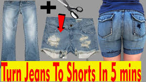 Use chalk or a safety pin to mark where on the jeans you plan to cut them off: Cut Your Jeans Into Shorts At Home Men S Fashion Diy Jeans Diy Distress Diy Youtube