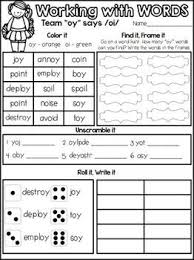 Vowel Teams Oi Oy Freebie An Interactive Working With Words Extravaganza Vowel Team Words Word Work Phonics Words