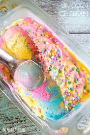 Unicorn Ice Cream Cream Recipes Homemade Ice Cream Unicorn Desserts