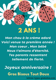 Découvrez notre choix unique de cartes d'anniversaire animées. Anniversaire 2 Ans De Bebe Texte Joyeux Anniversaire Fille Et Garcon