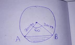 Mid circle = block > 1x 30 slope > 45 slope > 30 slope (inverted). In A Chord Of Radius 30 Cm Makes An Angle Of 60 Degree At The Centre Of The Circle Find The Areas Of Brainly In