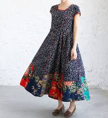 Summer Loose Fitting Maxi Dress Women Long Dress In Dark Blue Wine Red Women Long Dresses Cotton Dresses Womens Maxi Dresses