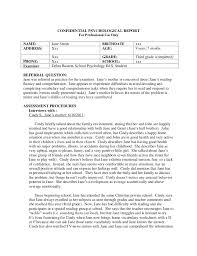 Full Psychological Report Sample Report Writing School Psychology Resources School Psychologist