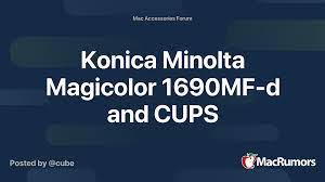 8 in the select a destination page, select the disk in which you wish to install the software, and then click continue. Konica Minolta Magicolor 1690mf D And Cups Macrumors Forums