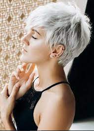 Short White Pixie Haircut Pixie Haircut Messy Short Textured Hair Short Haircut Ideas Pixie Haircut Shor Short Textured Hair Short White Hair Short Hair Styles
