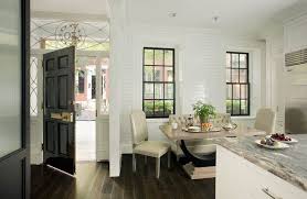 Two colors are lively in a room that threatens to come off as staid. What Should You Paint On The Inside Of Your Front Door Making Your Home Beautiful