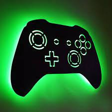 Extra Large Led Lighted Xbox Inspired Game Controller Wall Etsy Game Room Decor Video Game Bedroom Boys Game Room