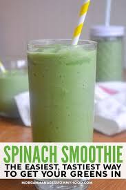 Easy Spinach Smoothie Recipe Morgan Manages Mommyhood Recipe Spinach Smoothie Spinach Smoothie Recipes Recipes