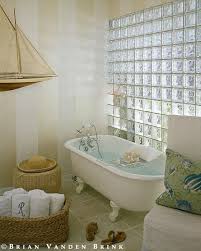 Small bathroom design with shower room. Robertson Brian Vanden Brink Architectural Photographer Brick Bathroom Bathroom Window Glass Glass Blocks