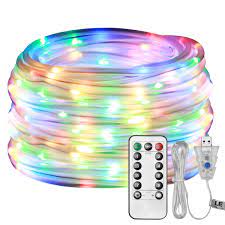 4300lm 213led outdoor solar street wall light sensor pir motion led lamp+remote. 10m Led Outdoor Rope Lights 100 Led Dimmable Usb Powered String Lights Rgb 8 Modes Lepro