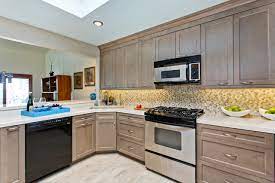 Vasagle buffet cabinet, sideboard, kitchen storage cabinet, freestanding cupboard, with louvered doors, 3 open shelves, for dining room, living room, bedroom homcom freestanding rustic kitchen pantry storage cabinet with barn door design, adjustable shelf, vintage wood. Mixing Taupe With Rustic Elements For A Modern Coastal Kitchen Remodel Coastal Kitchen San Diego By Signature Designs Kitchen Bath Houzz