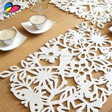 Get flower felt placemats at target™ today. China Set Of 4 Red Color Flower Laser Cut Dinner Table Mat Insulation Dining Pad Felt Table Placemat China Placemat And Mat Price