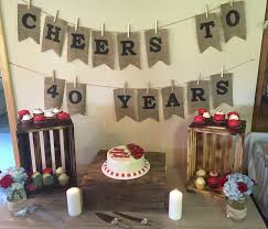 Image Result For 40th Anniversary Decorations Ideas 40th Anniversary Decorations 40th Wedding Anniversary Party Ideas 40th Anniversary Party