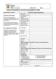 Forms department of labour documents forms. Eea 7 Director General Review Assessment Form Document Labour Law South Africa Pdf Download Free