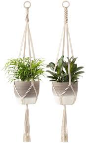 This is great if you're looking for a variety of color in your plants. Mkono Macrame Plant Hangers Indoor Hanging Planter Basket Cotton Rope Flower Pot Holder Boho Home Decor Set Of 2 39 Inches Buy Online In Mongolia At Mongolia Desertcart Com Productid 96402485
