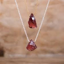 Raw Garnet Necklace Raw Stone Necklace Rough Garnet Necklace Etsy Raw Crystal Necklace Garnet Jewelry Raw Stone Necklace