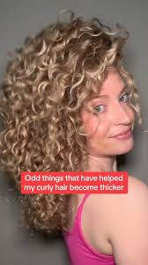 Odd things that have helped my curly hair become thicker