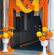Genda Phool Entrance Indian Wedding Decorations Desi Wedding Decor Wedding Entrance Decor Flower decor in terms of design is amazing and their execution of flower decoration arrangement is very timely.
