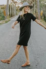 First Love Ruffle Dress In Black Roolee Tee Dress Outfit Dresses Ruffle Dress