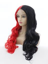 See how this duo hue can be worn in a multitude of ways. 26 Half Red Half Black Lace Front Wig 534 Diosawigs