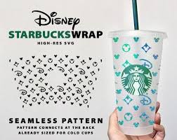 Hey I Found This Really Awesome Etsy Listing At Https Www Etsy Com Listing 827010290 Seamless Disney Lv Starbu In 2020 Starbucks Cups Cricut Projects Vinyl Cold Cup