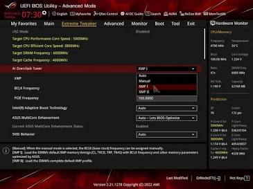 Contoh pengaturan profil XMP pada antarmuka BIOS, AI generated