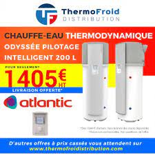 Chauffe eau thermodynamique 270l atlantic. Chauffe Eau Thermodynamique 1 444 00 Thermofroid Distribution