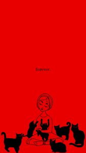 Iphone Lockscreen Tumblr Cat Wallpaper Pop Art Cat Red Cat