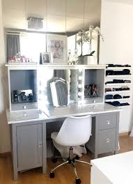 A large surface area means you can spread out your paperwork, making this desk the perfect blend of form and function. Ikea Desk Transformed Into Beauty Vanity With Storage Ikea Hackers