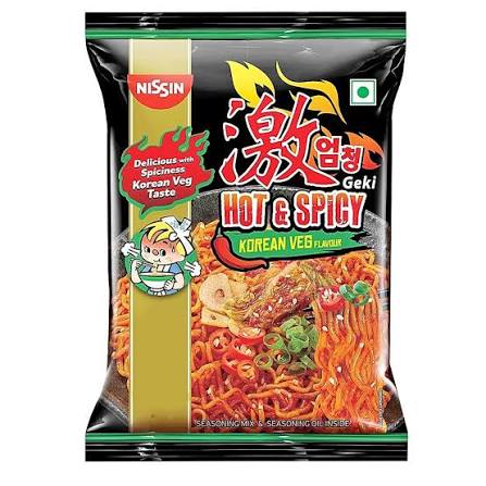 Nissin Geki Hot & Spicy Korean Veg Instant Noodles 80 g